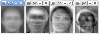 A plot of multiple Eigenfaces