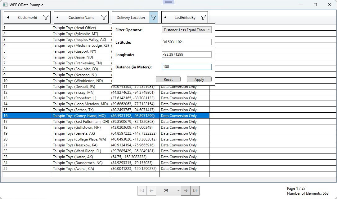 WPF OData Example